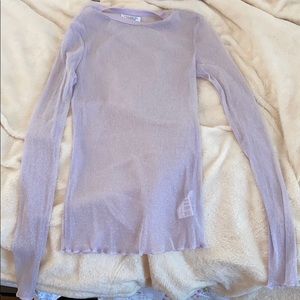 Urban Outfitters mesh sparkly long sleeve top